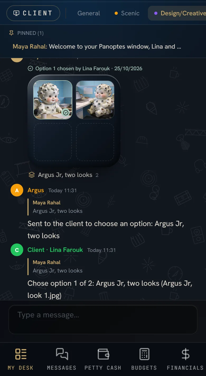 The same room on a phone.